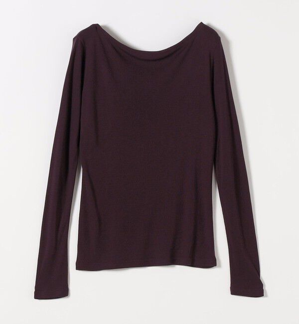 quaranciel「《予約》quaranciel:〈手洗い可能〉ウール ミックス シアー ボートネック プルオーバー」|Tシャツ・カットソー|