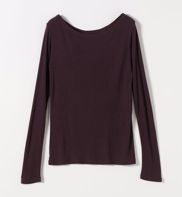 quaranciel「《予約》quaranciel:〈手洗い可能〉ウール ミックス シアー ボートネック プルオーバー」|Tシャツ・カットソー|