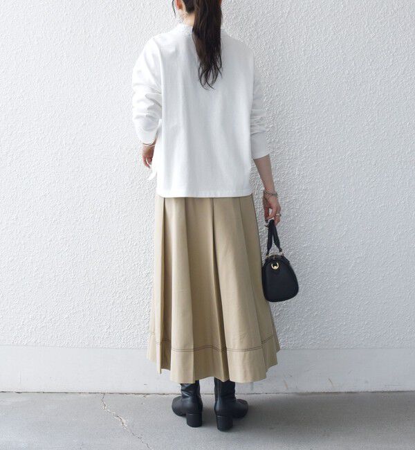 SHIPS any「《予約》SHIPS any:〈洗濯機可能〉レース カラー ロングスリーブ ポロ プルオーバー」|Tシャツ・カットソー|