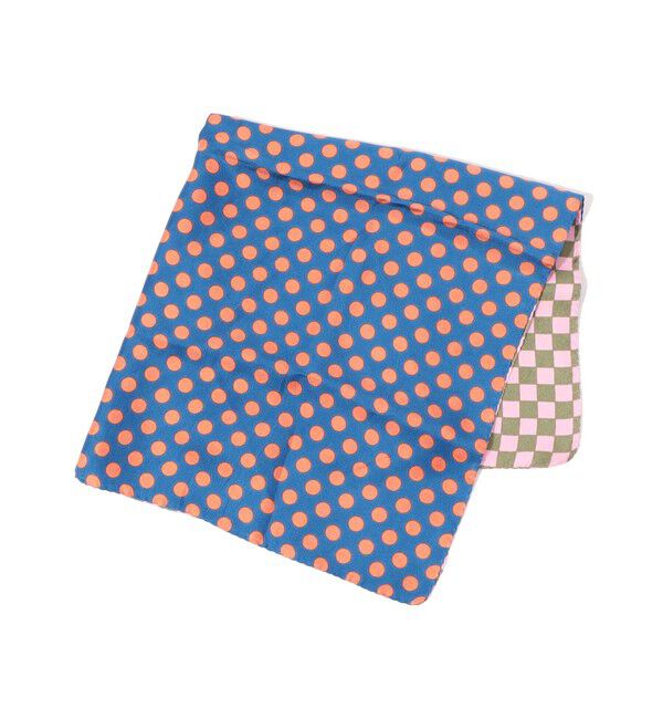 TOMORROWLAND GOODS「EPICE シルク ブロックプリント スカーフ」|バンダナ・スカーフ|66 ブルー系