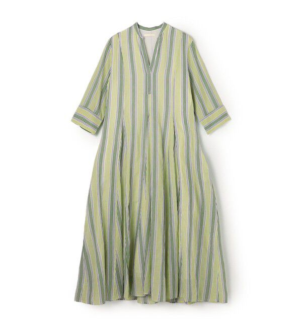 TOMORROWLAND BUYING WEAR「ne Quittez pas Cotton Voile Stripe ワンピース」|ワンピース|22 ライトグリーン系
