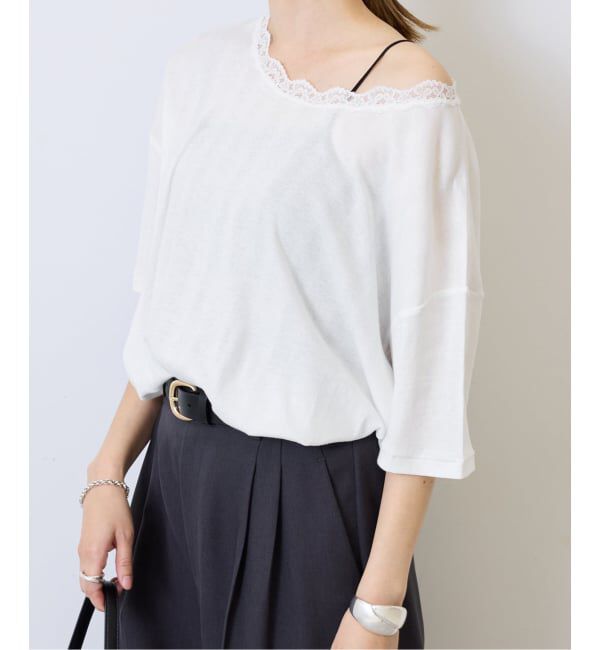 SLOBE IENA「miller/ミラー SLOBE別注 レースシアーTEE」|Tシャツ・カットソー|