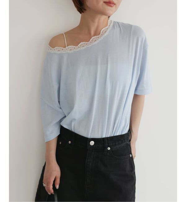 SLOBE IENA「miller/ミラー SLOBE別注 レースシアーTEE」|Tシャツ・カットソー|