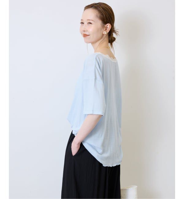 SLOBE IENA「miller/ミラー SLOBE別注 レースシアーTEE」|Tシャツ・カットソー|