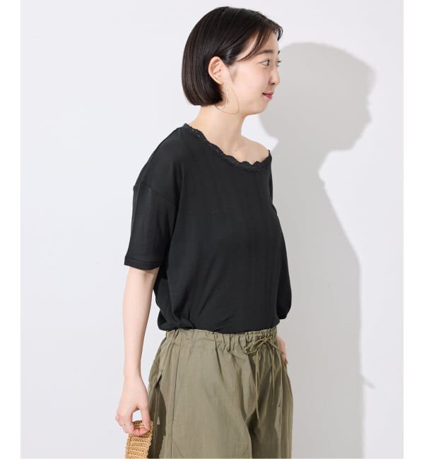 SLOBE IENA「miller/ミラー SLOBE別注 レースシアーTEE」|Tシャツ・カットソー|