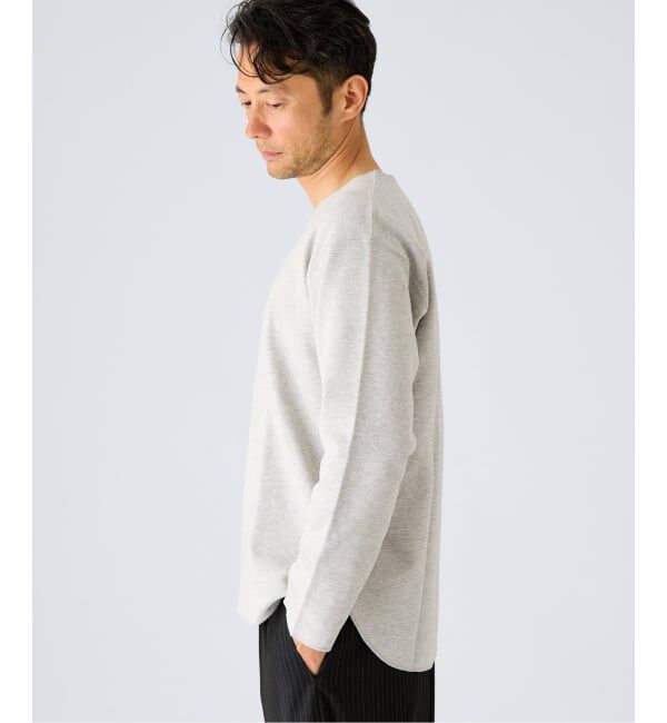 EDIFICE「《予約》スパン フライス  キーネック ロング Tシャツ」|Tシャツ・カットソー|