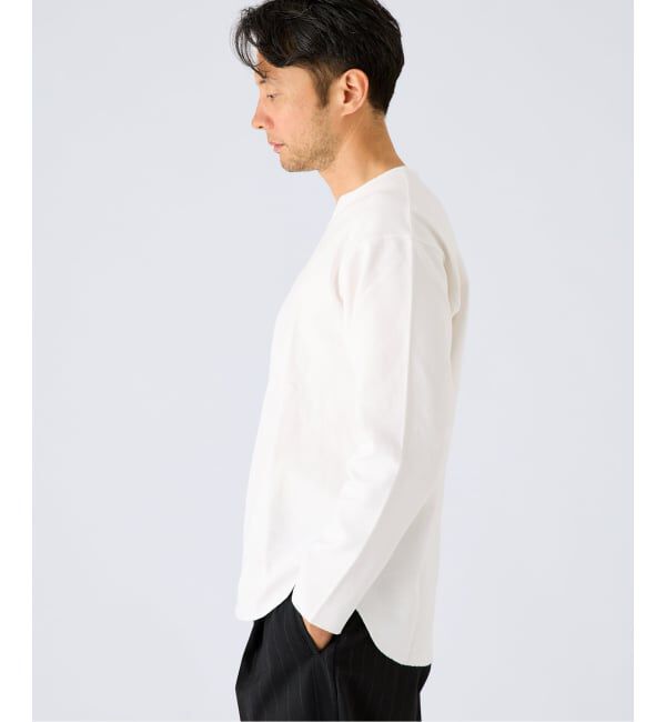 EDIFICE「《予約》スパン フライス  キーネック ロング Tシャツ」|Tシャツ・カットソー|
