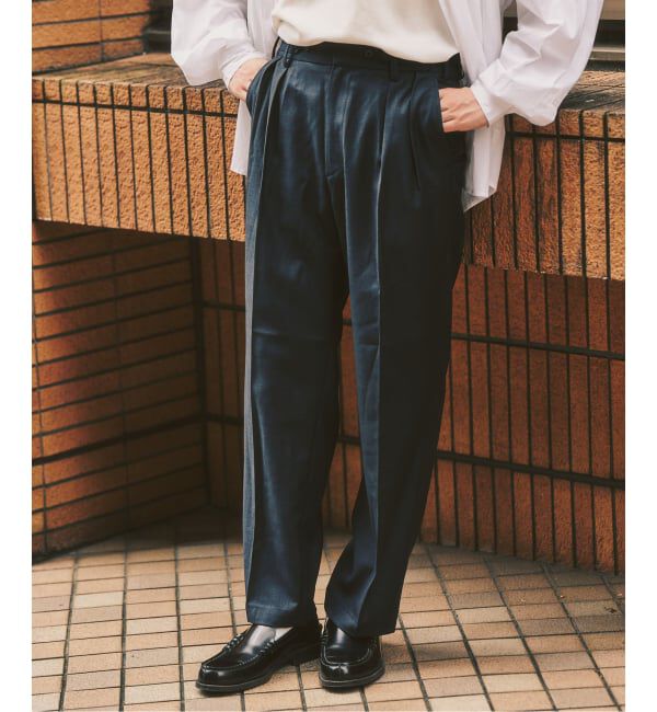 417 EDIFICE「TWツイル 2タックパンツ &rdquo;セットアップ着用可能&rdquo;」|スラックス|