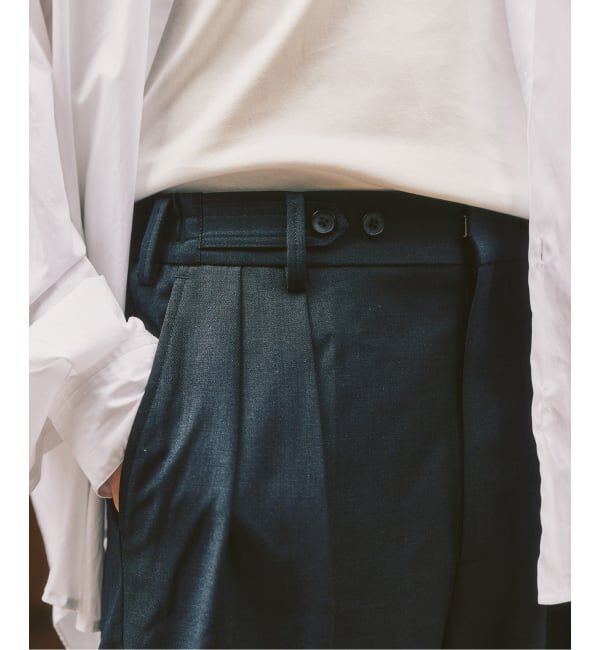 417 EDIFICE「TWツイル 2タックパンツ &rdquo;セットアップ着用可能&rdquo;」|スラックス|