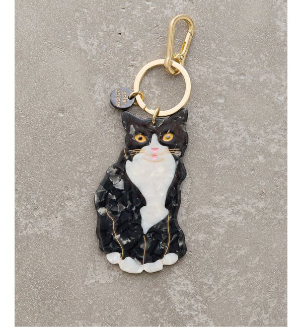 journal standard L'essage「Solar Eclipse/ソーラーエクリプス TUXEDO CAT CHARM チャーム」|キーケース|