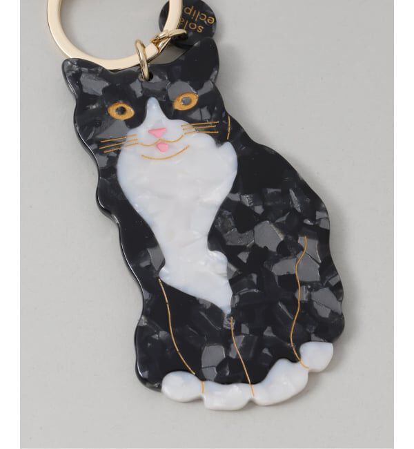 journal standard L'essage「Solar Eclipse/ソーラーエクリプス TUXEDO CAT CHARM チャーム」|キーケース|