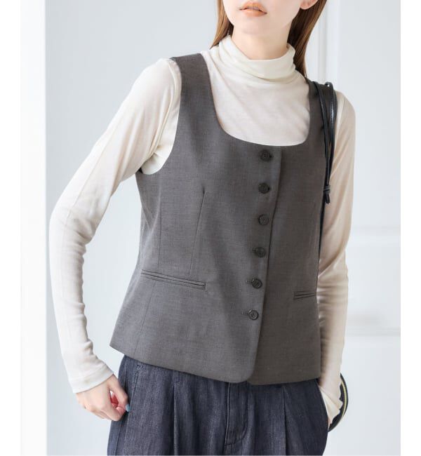 U by SPICK&SPAN「《予約》ツイルストレッチベスト」|その他|グレー
