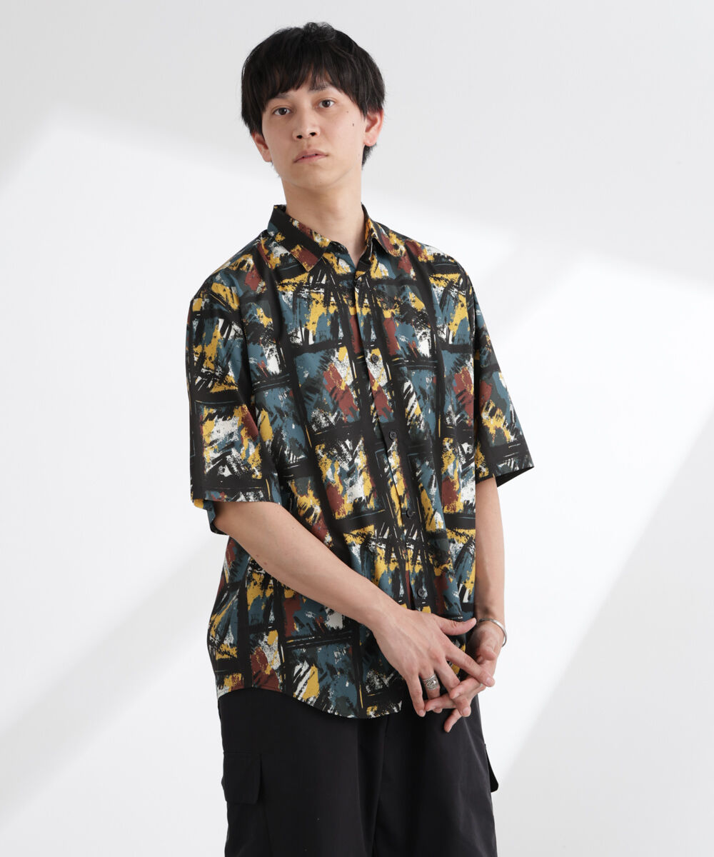 nano･universe「アート柄シャツ 半袖」|シャツ・ブラウス|