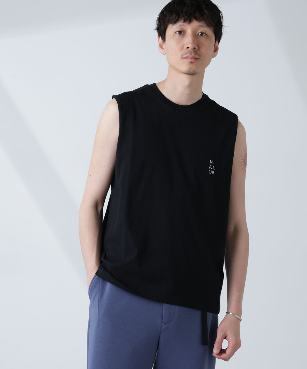 NANO universe「「NJ/CLUB」 ベーシック ノースリーブ」|Tシャツ・カットソー|ブラック