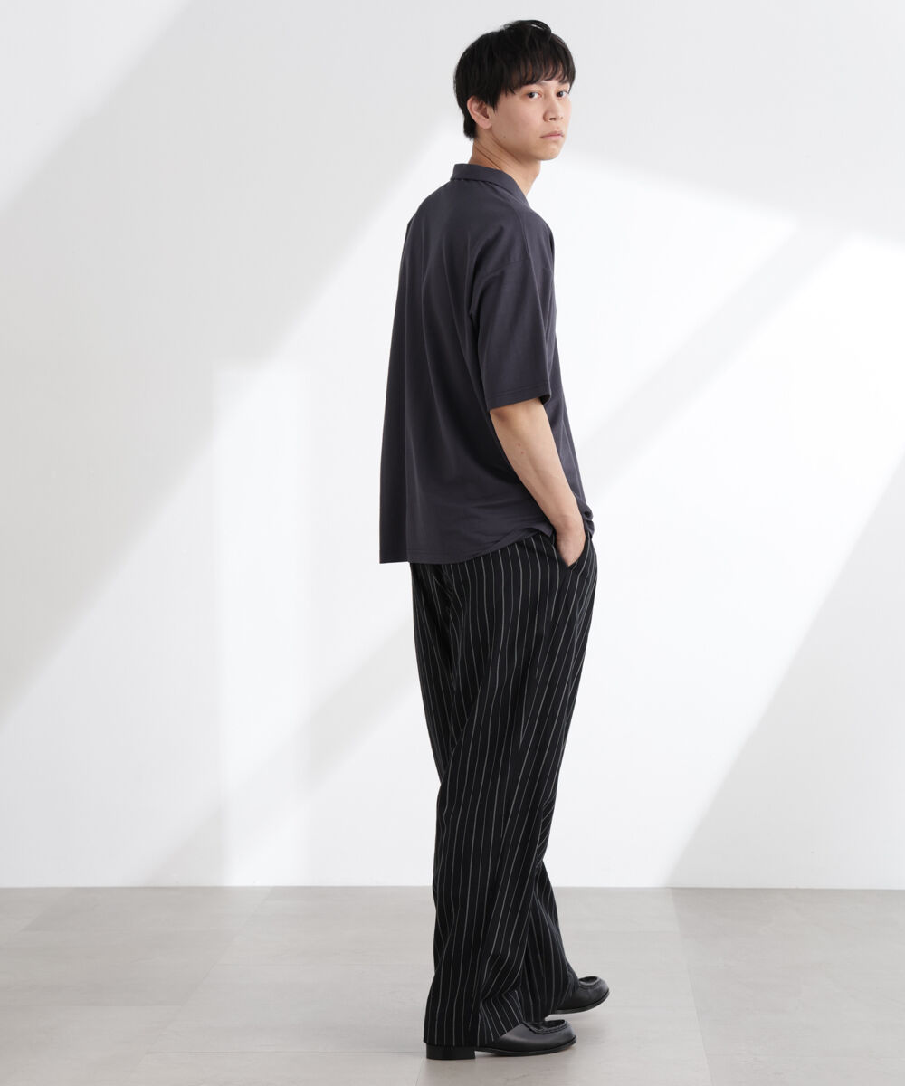 NANO universe「レーヨンナイロンポンチスキッパーシャツ 半袖」|Tシャツ・カットソー|