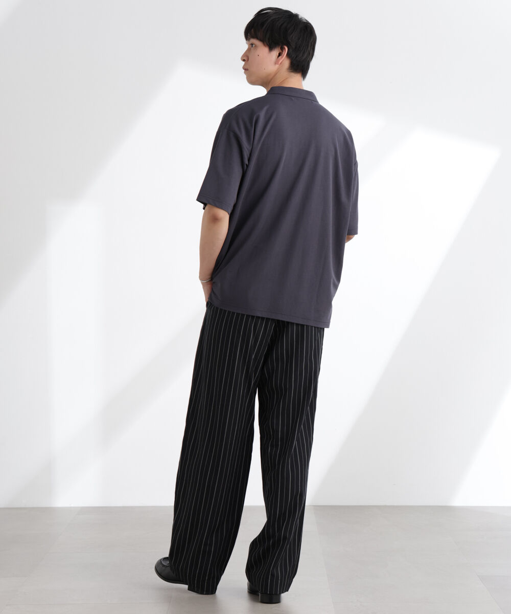 NANO universe「レーヨンナイロンポンチスキッパーシャツ 半袖」|Tシャツ・カットソー|