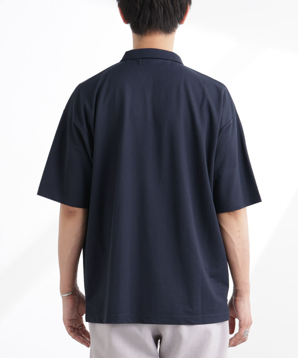 NANO universe「レーヨンナイロンポンチスキッパーシャツ 半袖」|Tシャツ・カットソー|