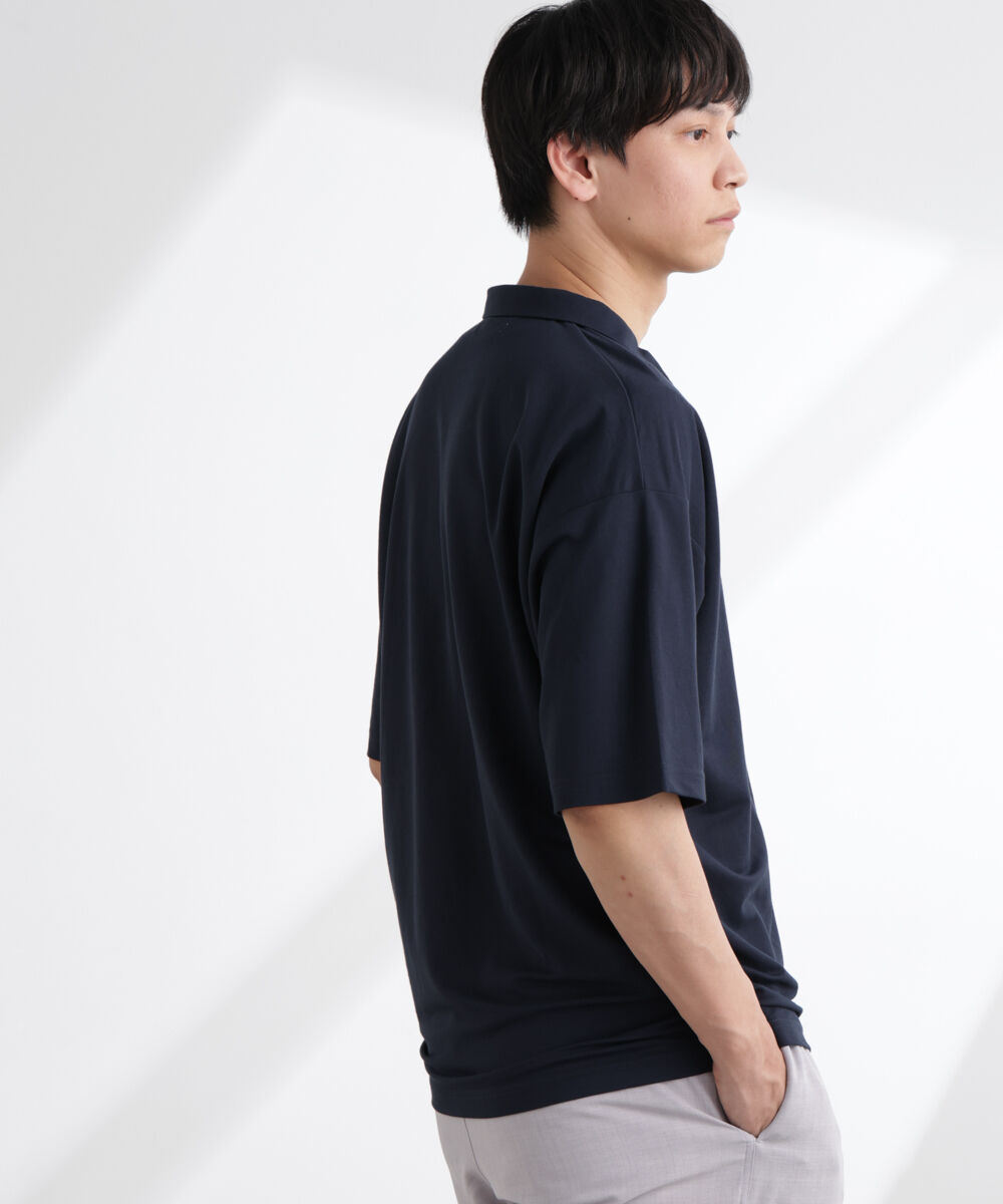 NANO universe「レーヨンナイロンポンチスキッパーシャツ 半袖」|Tシャツ・カットソー|