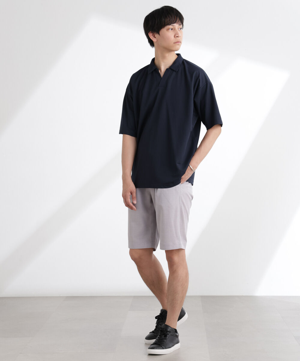 NANO universe「レーヨンナイロンポンチスキッパーシャツ 半袖」|Tシャツ・カットソー|