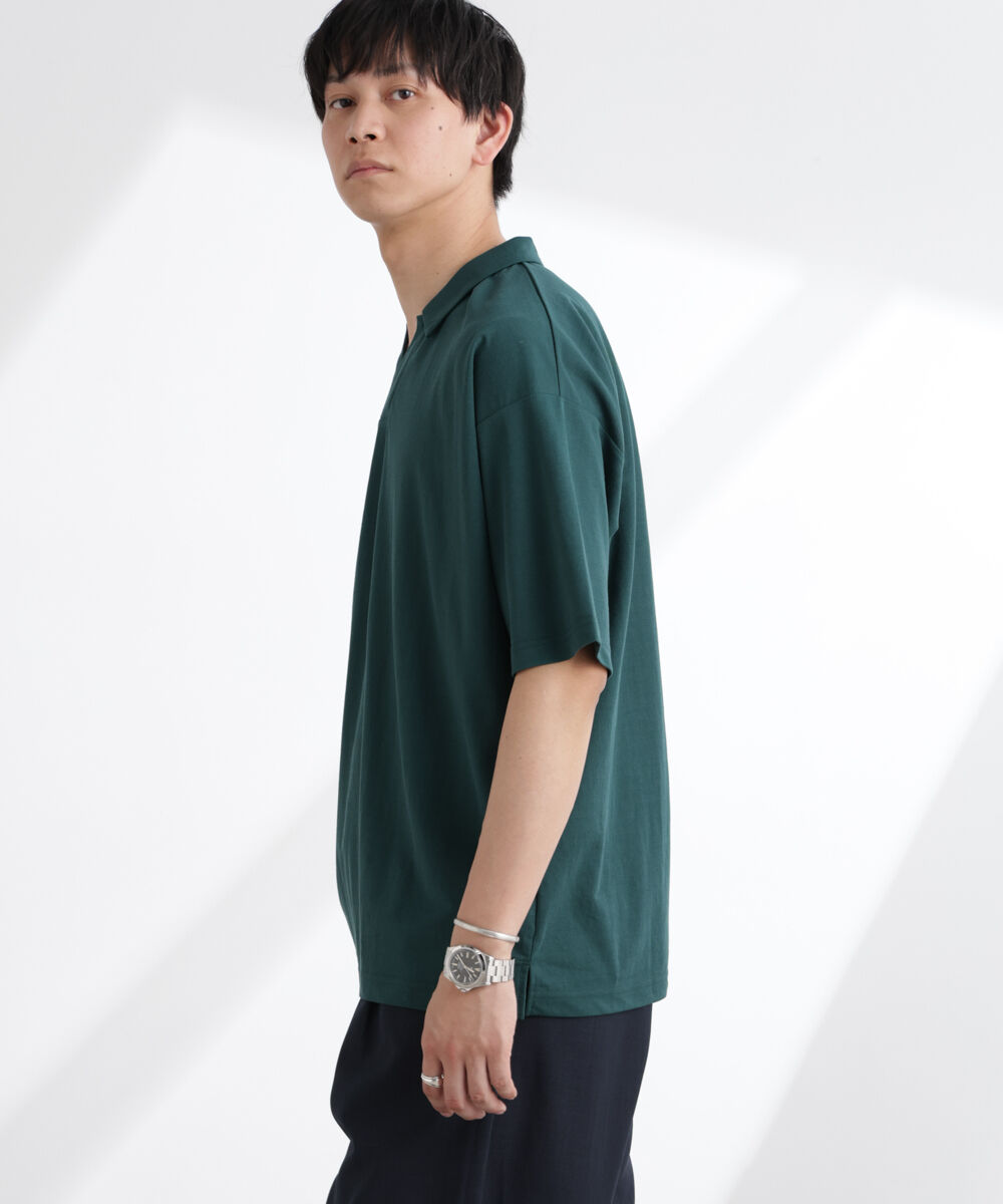 NANO universe「レーヨンナイロンポンチスキッパーシャツ 半袖」|Tシャツ・カットソー|