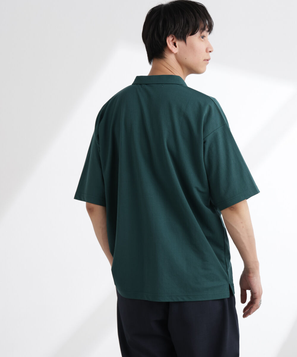 NANO universe「レーヨンナイロンポンチスキッパーシャツ 半袖」|Tシャツ・カットソー|