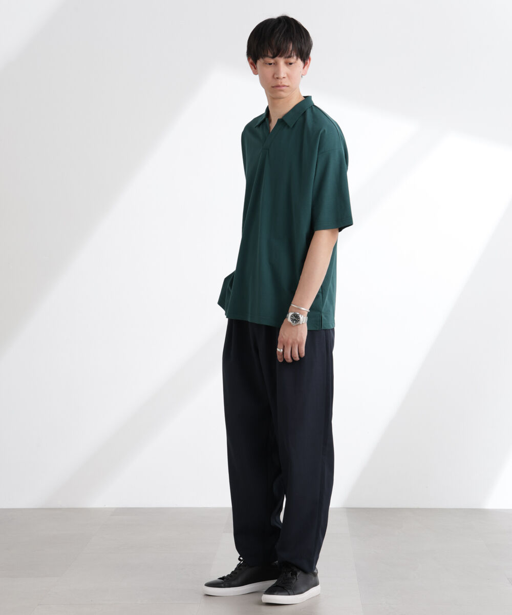 NANO universe「レーヨンナイロンポンチスキッパーシャツ 半袖」|Tシャツ・カットソー|