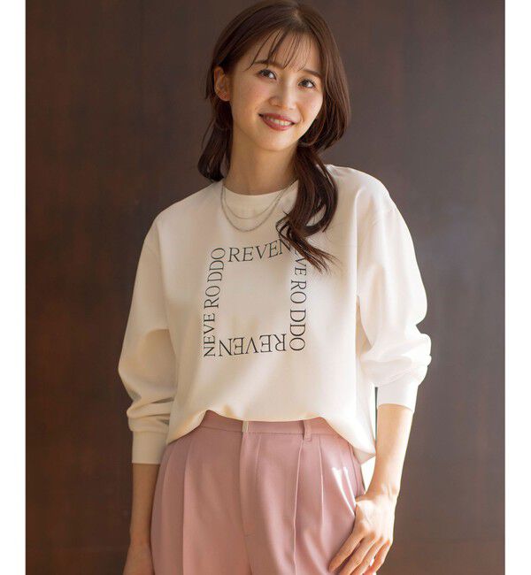 ANY SIS「【洗える】2wayストレッチジョーゼットロゴ ロンT」|Tシャツ・カットソー|オフ&times;スクエア