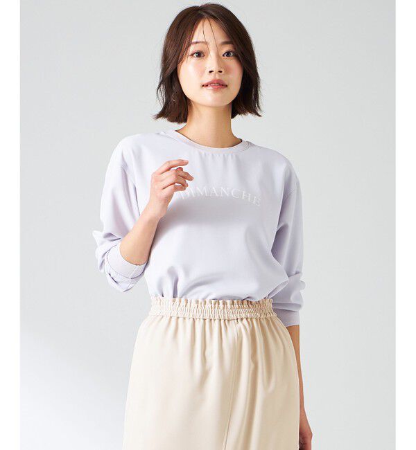 ANY SIS「【洗える】2wayストレッチジョーゼットロゴ ロンT」|Tシャツ・カットソー|ﾗﾍﾞﾝﾀﾞ