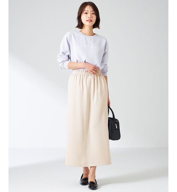 ANY SIS「【洗える】2wayストレッチジョーゼットロゴ ロンT」|Tシャツ・カットソー|