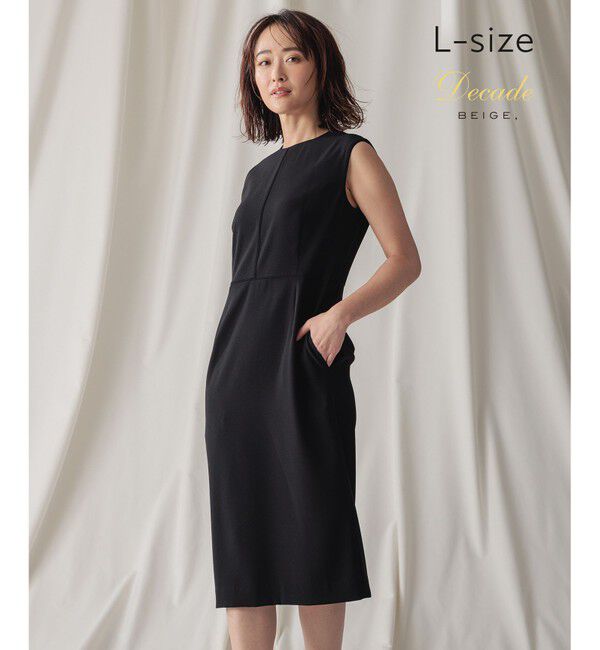 BEIGE,「【L-size】CINDY / クルーネックドレス」|ワンピース|Black &times; Black