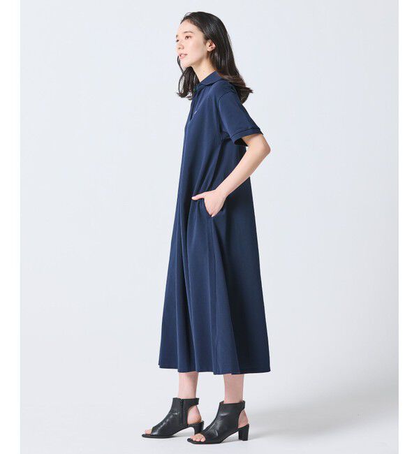 LACOSTE「スキッパーネックポロドレス / マキシ丈フレアワンピース」|ワンピース|