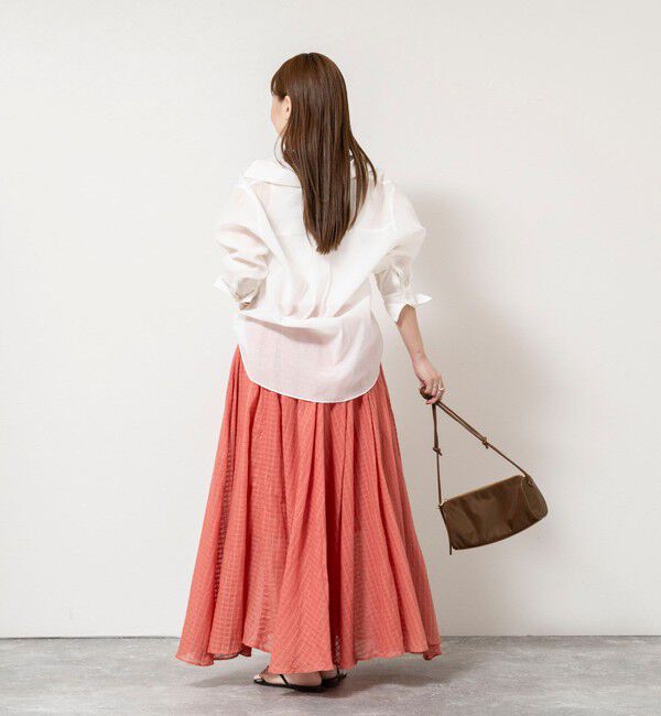 NOLLEY'S sophi「ウォッシャブルシアーオーガンジー2WAYシャツ」|シャツ・ブラウス|