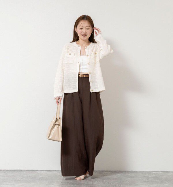 NOLLEY'S sophi「ウォッシャブルフィブリルポプリンワイドパンツ」|その他|