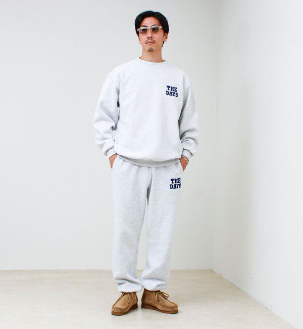 GLOSTER「【THE DAYS/ザ デイ】HIGE SWEAT PANTS 髭文字刺繍 スウェットパンツ 裏起毛」|その他|