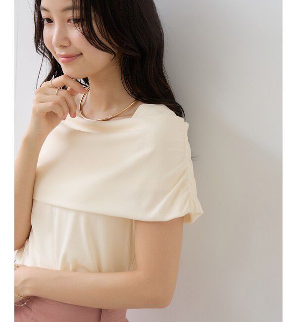 VIS「サイドギャザーオフショルダーカットソー/接触冷感」|Tシャツ・カットソー|キナリ(16)