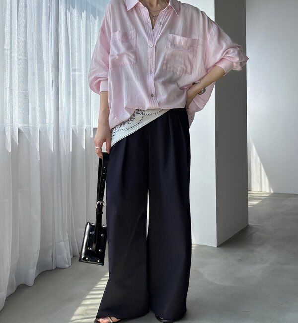  「袖リブシアーデニムシャツ」|シャツ・ブラウス|