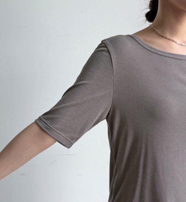  「【滑らかな風合い】フィブリブTEE」|Tシャツ・カットソー|