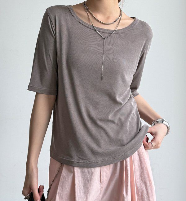  「【滑らかな風合い】フィブリブTEE」|Tシャツ・カットソー|