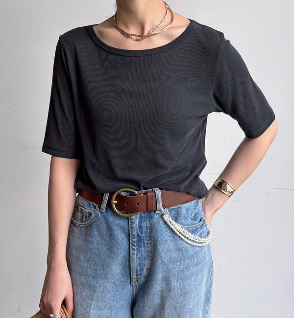  「【滑らかな風合い】フィブリブTEE」|Tシャツ・カットソー|