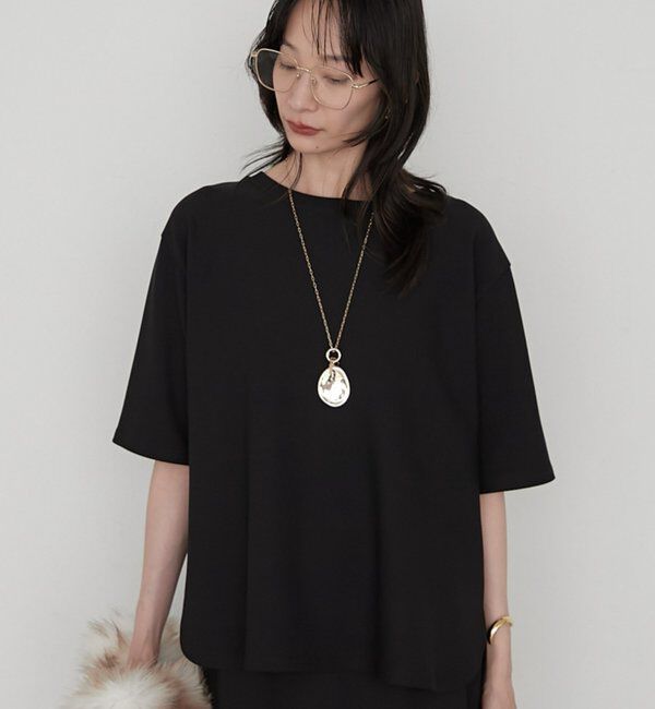  「《オン・オフ使える》カットジョーゼットハーフスリーブプルオーバー」|Tシャツ・カットソー|