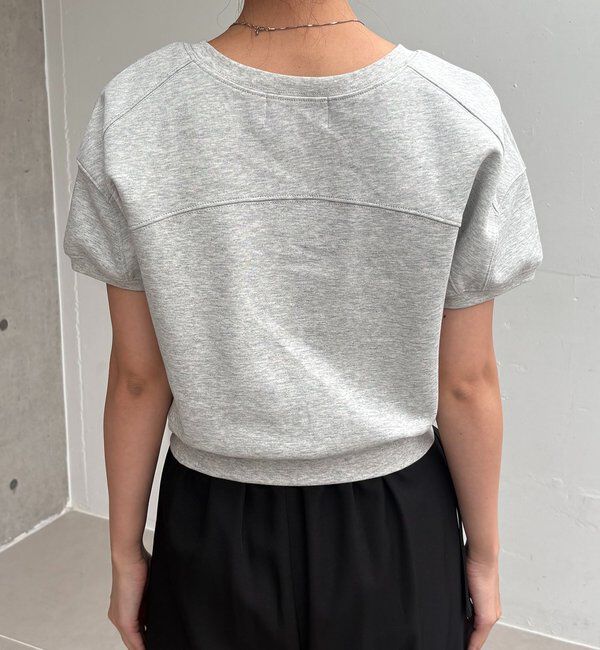  「ラウンド切替クロップT」|Tシャツ・カットソー|