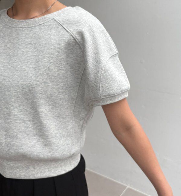  「ラウンド切替クロップT」|Tシャツ・カットソー|