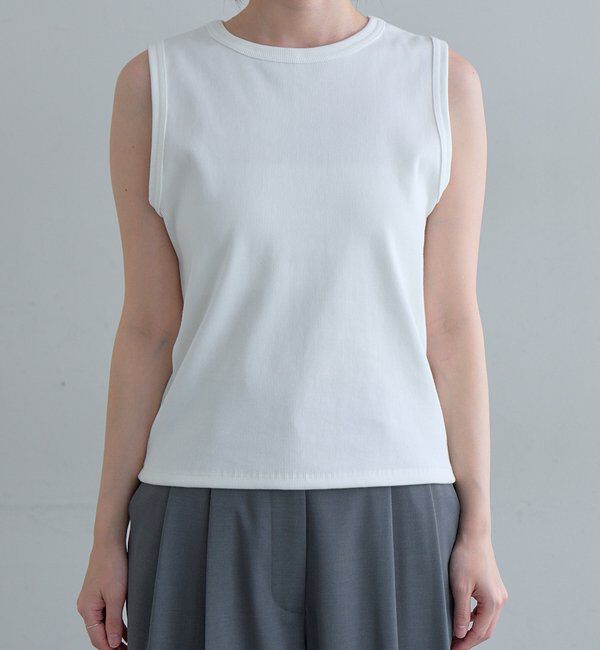  「【5色展開】リブコンパクトノースリーブ」|Tシャツ・カットソー|
