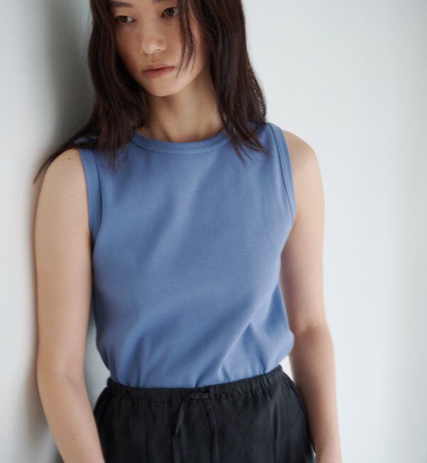  「【5色展開】リブコンパクトノースリーブ」|Tシャツ・カットソー|