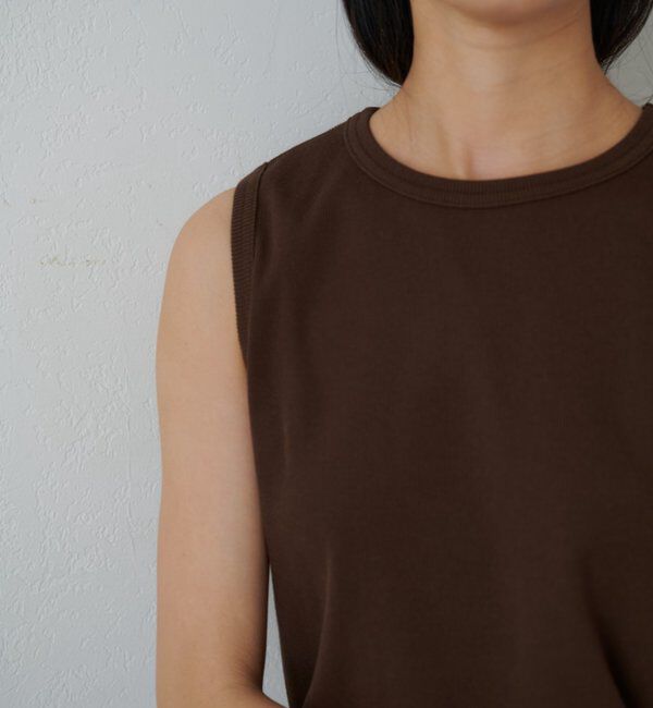  「【5色展開】リブコンパクトノースリーブ」|Tシャツ・カットソー|