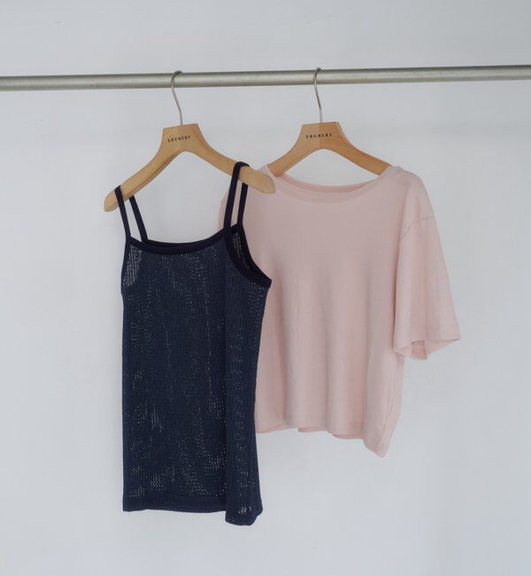  「ドライタッチT＆レースキャミSET」|Tシャツ・カットソー|