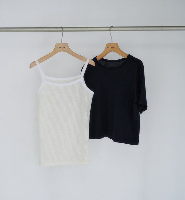  「ドライタッチT＆レースキャミSET」|Tシャツ・カットソー|