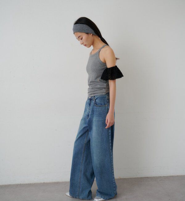 「カップ付アメスリリブタンクトップ」|キャミソール|