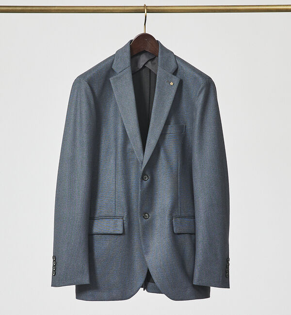 ABAHOUSE「【セットアップ対応/FLEX JACKET】T/R ポンチ ニードルパンチ ジャ」|テーラードジャケット|グレー