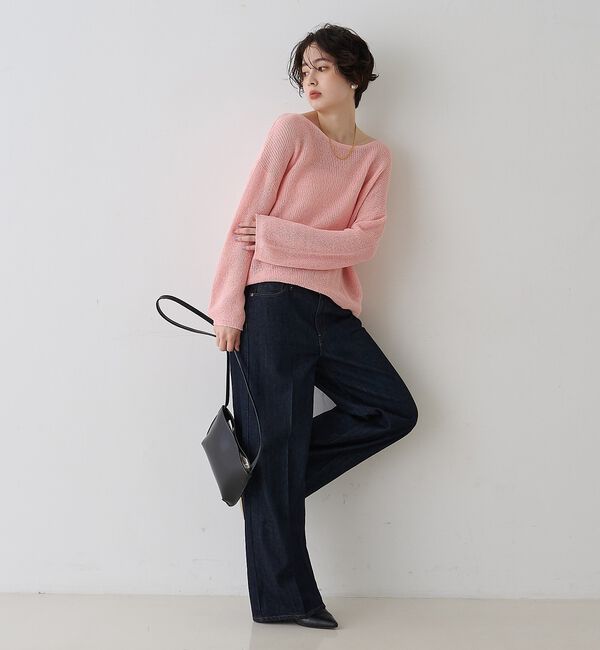 Rouge vif「【一部店舗限定】バックスリット ゆるメッシュニット」|ニット・セーター|